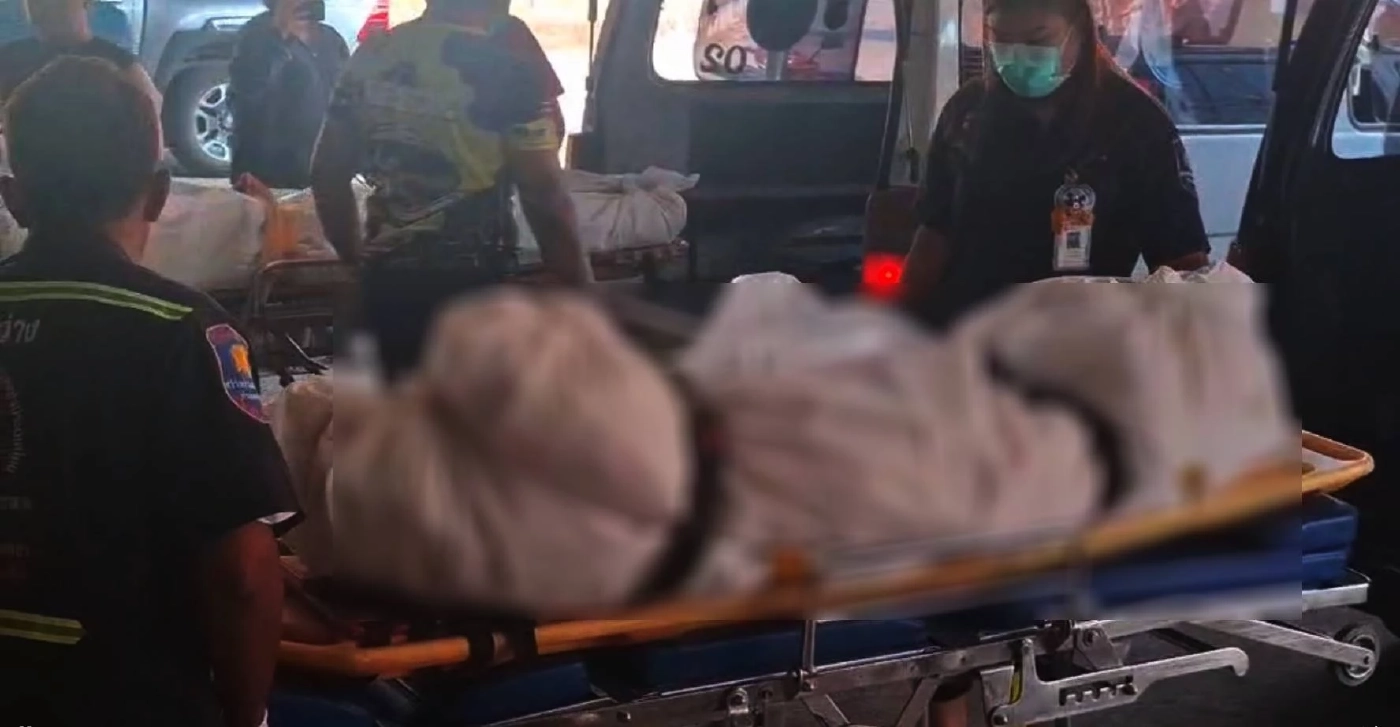 3 ร่างพ่อแม่ลูก ถึงวัดญาติลั่นอยากให้จับคนร้ายให้ได้โดยเร็ว