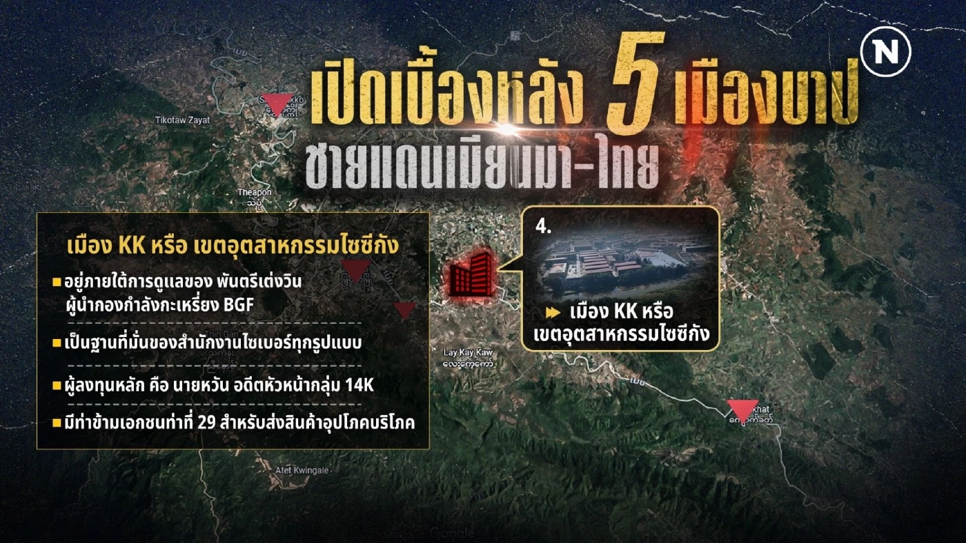 เปิดเบื้องหลัง 5 เมืองบาปชายแดนเมียนมา-ไทย