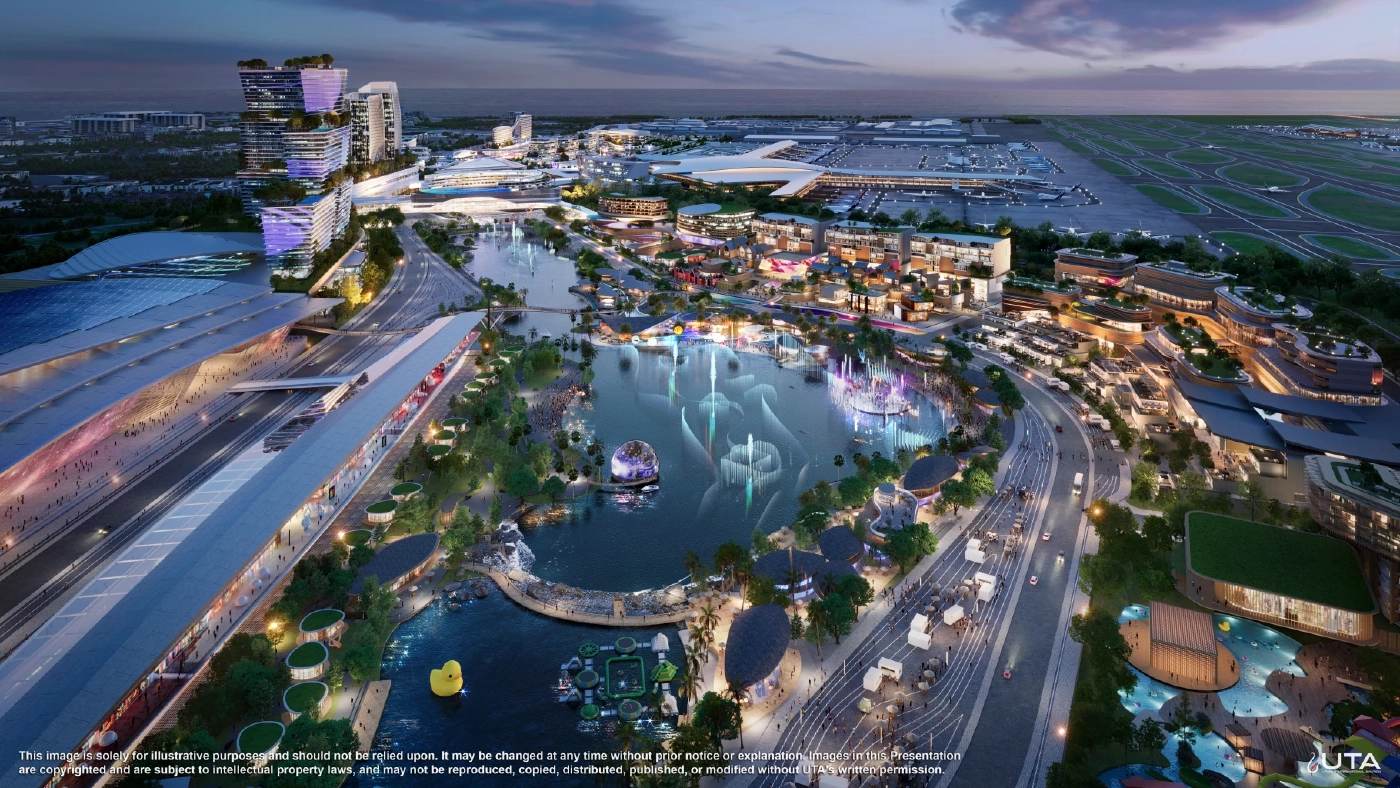 ภาพประกอบ โครงการ พัฒนาสนามบินอู่ตะเภา และ เมืองการบินภาคตะวันออก จากบริษัท UTA