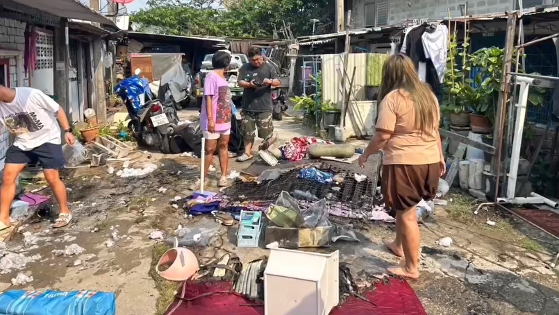 สาวอ้างไฟไหม้เงินสด 10 ล้าน พาคนในบ้านหนี ตร.คาดเป็นเงินผิด กม.