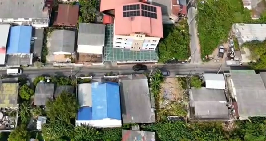 ภาพมุมสูงบ่อนดอนเมือง