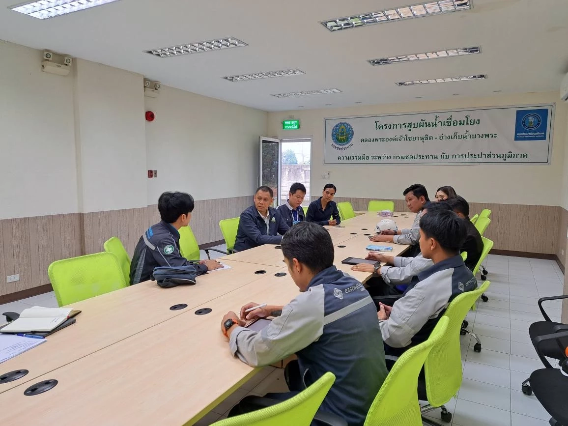 โครงการชลประทานชลบุรี เตรียมพร้อมระบบสูบผันน้ำ 3 สถานี สร้างความมั่นคงให้น้ำต้นทุนในอ่างเก็บน้ำบางพระ