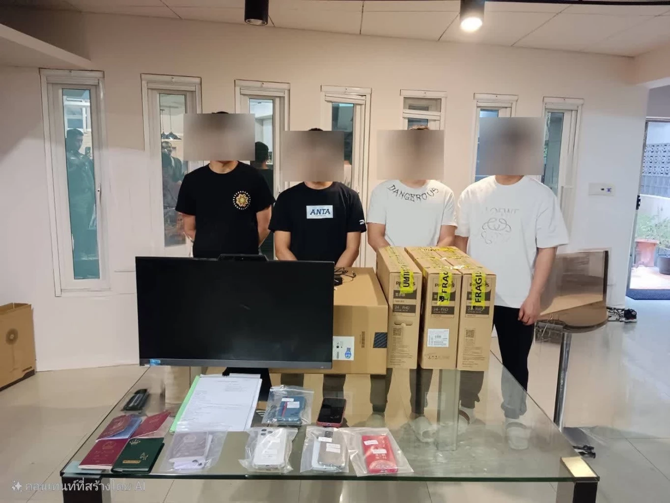 บุกบ้านหรูย่านลาดพร้าว รวบ 4 โปรแกรมเมอร์ชาวจีน ดูแลเว็บพนัน