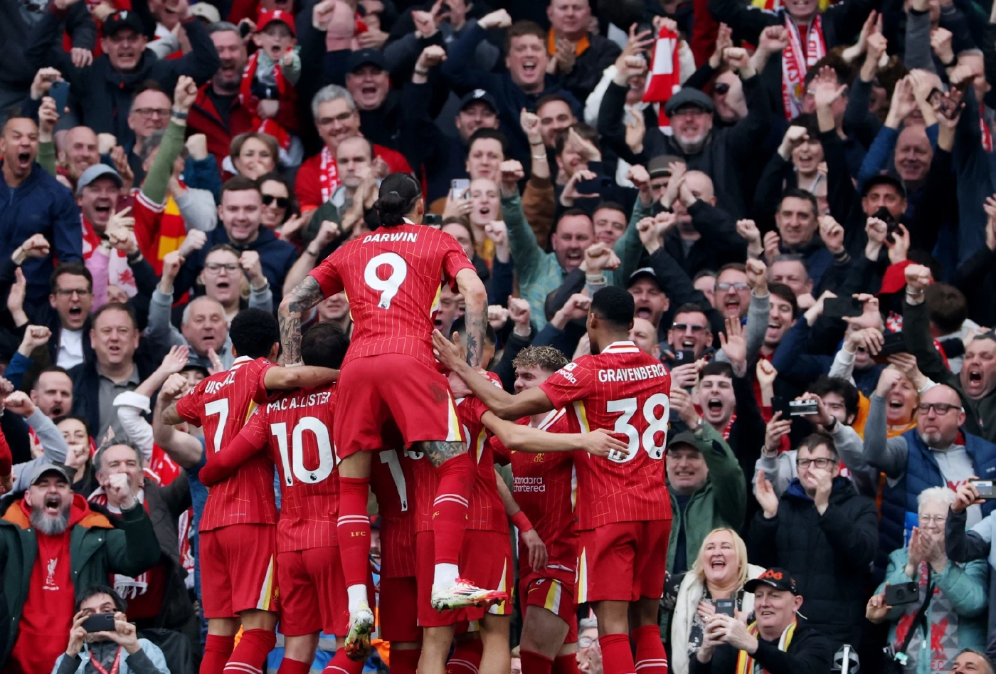 สรุปผล-ตารางคะแนนพรีเมียร์ลีก หลัง "ลิเวอร์พูล" ชนะ "เซาธ์แฮมป์ตัน"