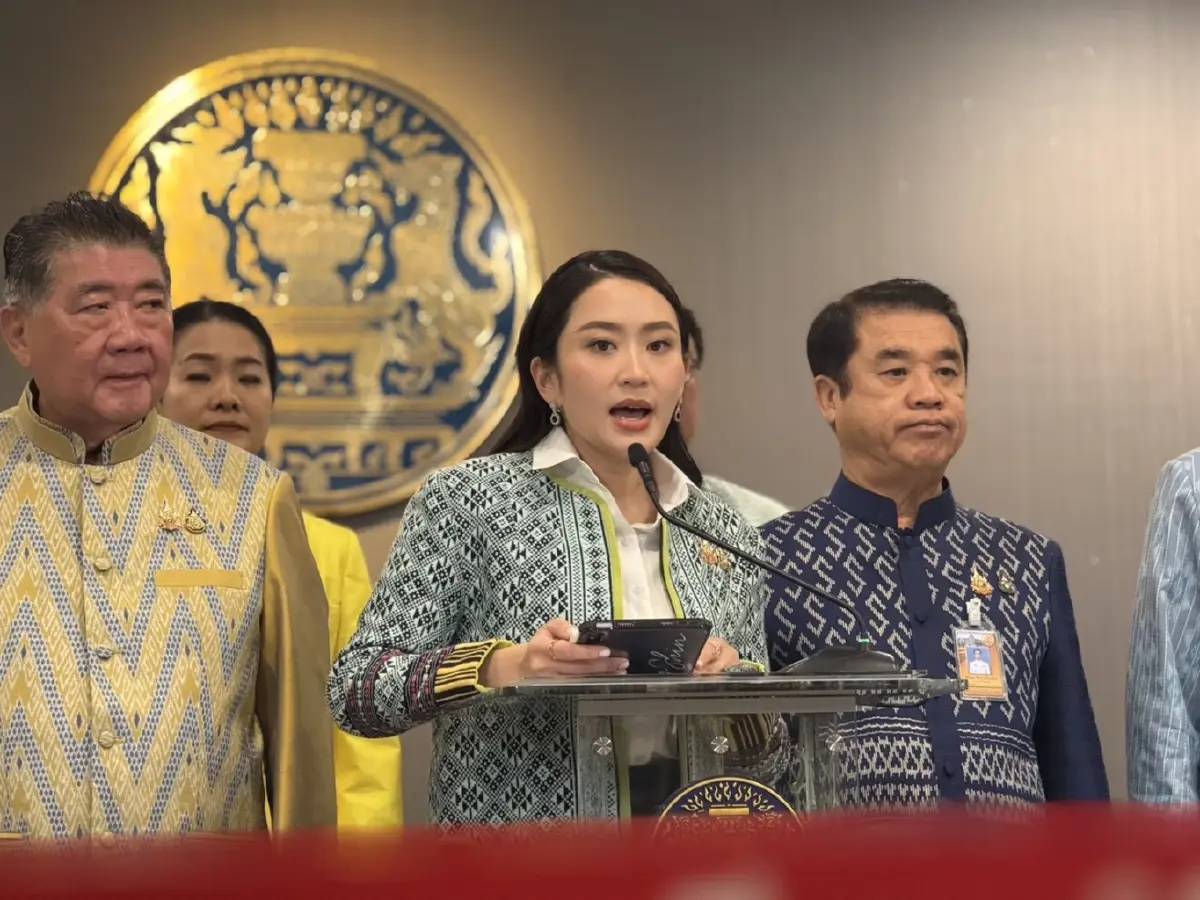 "นางสาวแพทองธาร  ชินวัตร"  นายกรัฐมนตรี  แถลงภายหลังการประชุมครม.