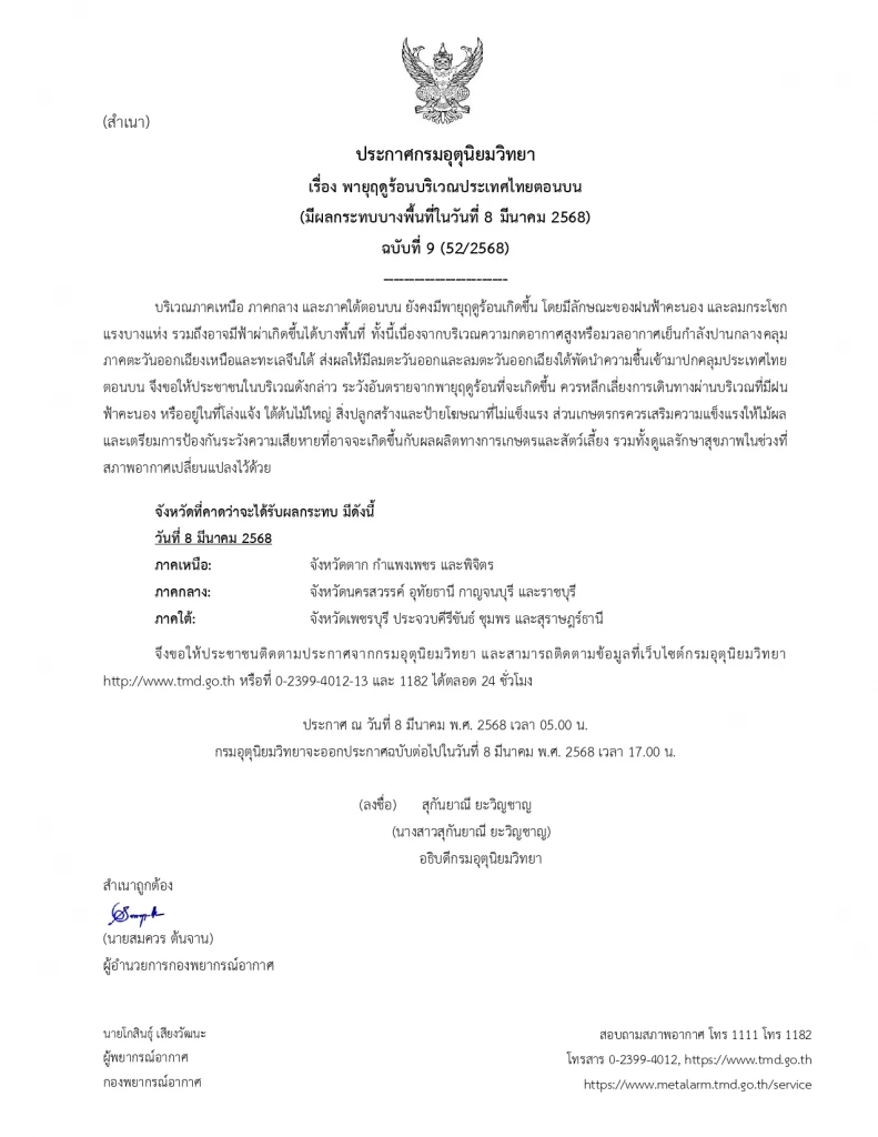 ประกาศด่วน "พายุฤดูร้อน" ถล่ม กรมอุตุฯ แจ้ง 11 จังหวัดโดนหนัก