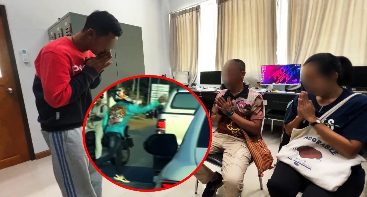 รวบแล้ว! แก๊งเด็กแว้น ปาหินใส่กระจกรถกระบะทะลุ ขณะจอดติดไฟแดง