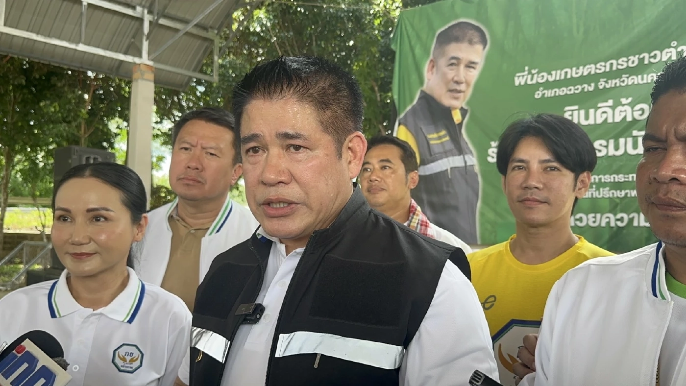  ร.อ.ธรรมนัส พรหมเผ่า ส.ส.พะเยา ในฐานะประธานที่ปรึกษาพรรคกล้าธรรม