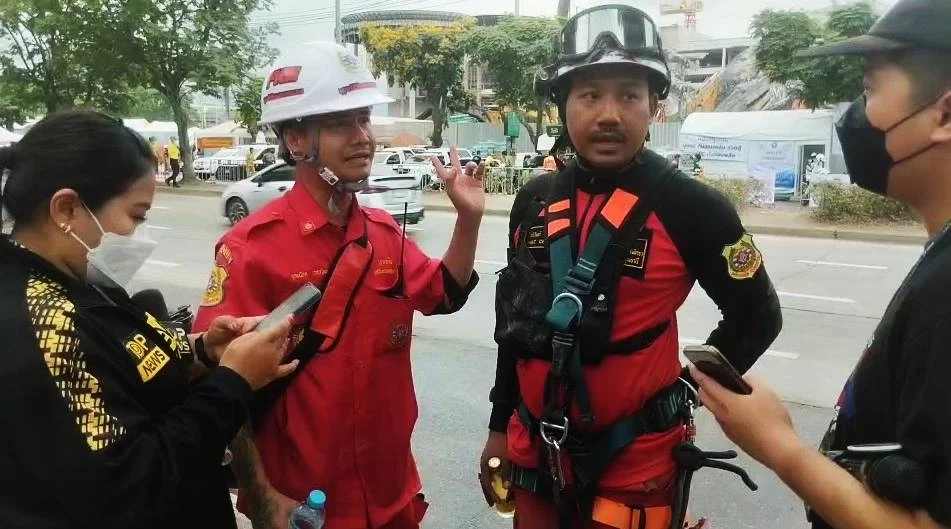 พบเสียงตะโกน "ช่วยด้วยๆ" จากใต้ซาก "ตึก สตง." โซน B เร่งช่วยเหลือ