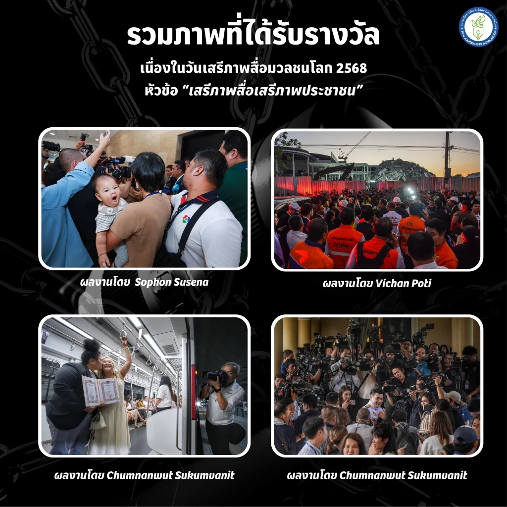 "เนชั่น" คว้า 2 รางวัล ประกวดภาพ-คลิป "วันเสรีภาพสื่อมวลชนโลก 2568"