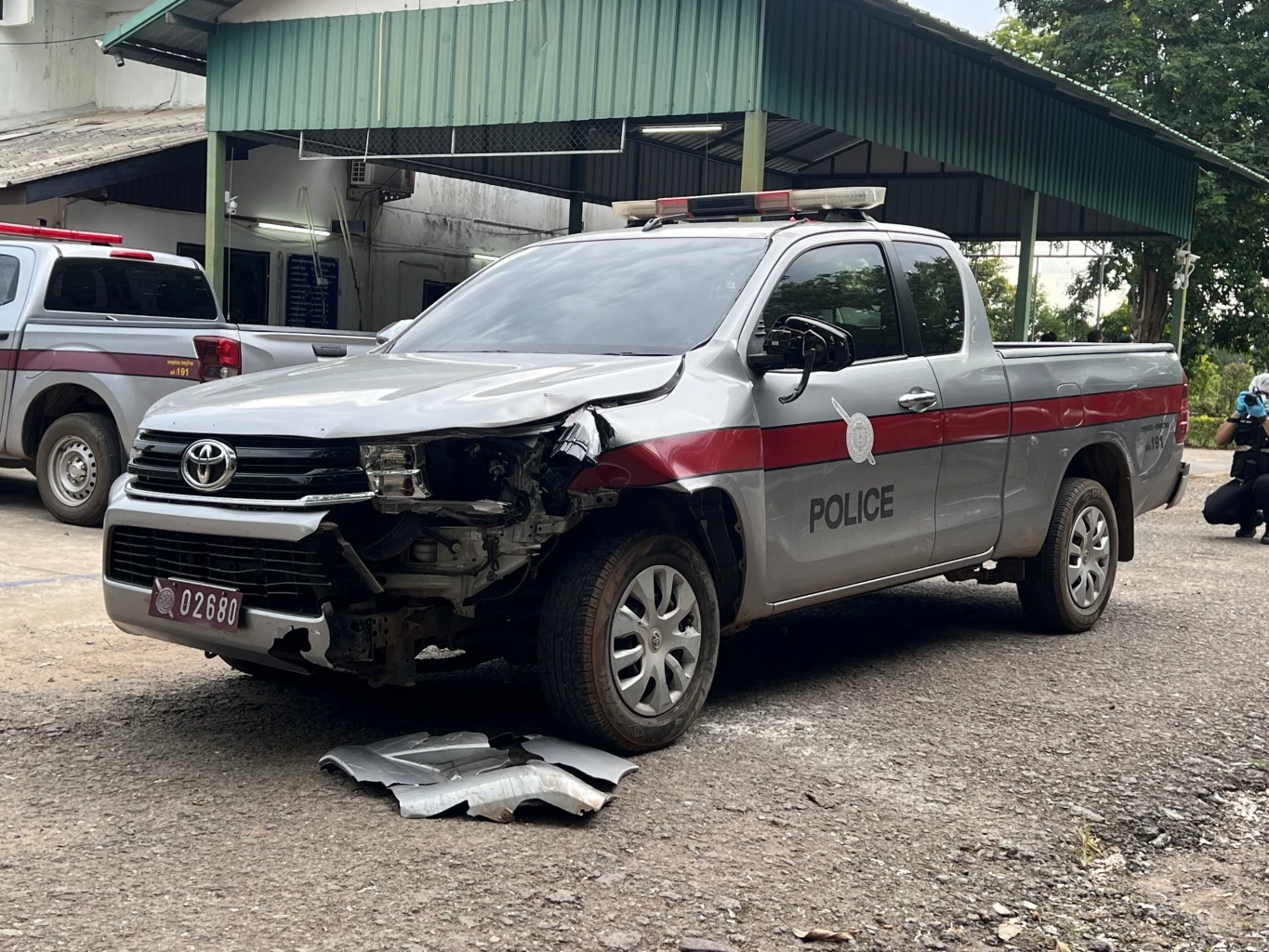 สั่งเด้ง-ตั้ง กก.สอบ “ร.ต.อ.” เมาซิ่งรถตราโล่ ชนคู่กรณีบาดเจ็บ