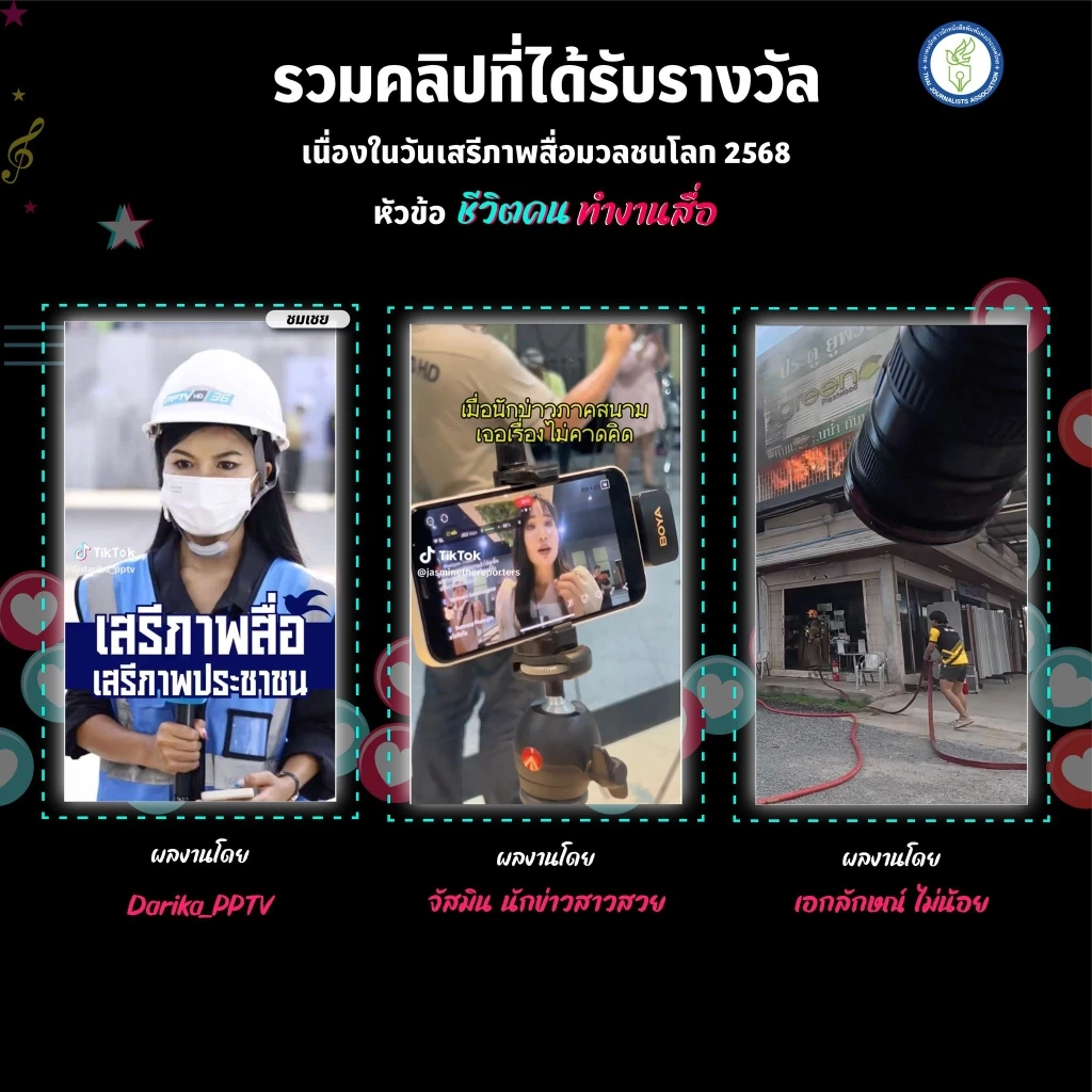 "เนชั่น" คว้า 2 รางวัล ประกวดภาพ-คลิป "วันเสรีภาพสื่อมวลชนโลก 2568"