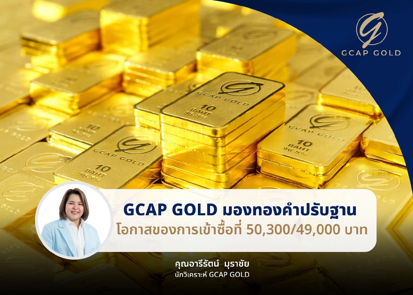 นักวิเคราะห์มองทองคำปรับฐาน รอจังหวะเข้าซื้อ 50,300/49,000 บาท