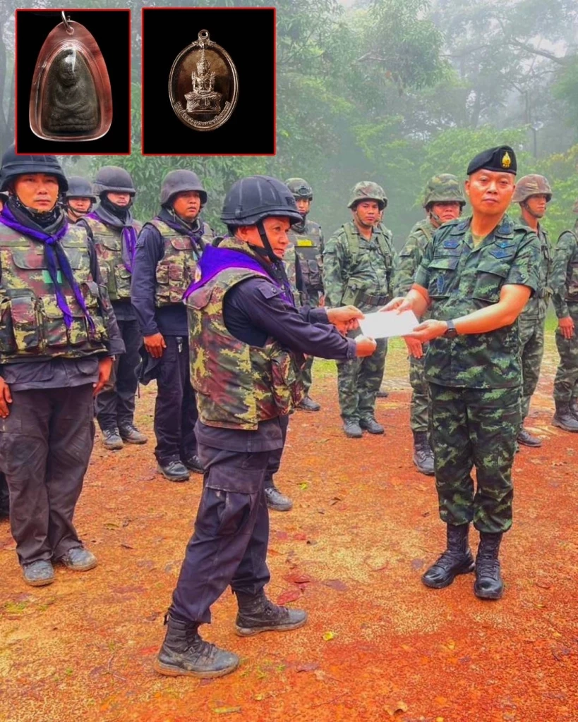 "แม่ทัพภาค 2" ค้างคืนฐานช่องบก พร้อมปลุกขวัญกำลังใจทหาร มอบ "หลวงปู่ทวด-เหรียญหลวงพ่อใหญ่โชคดี"