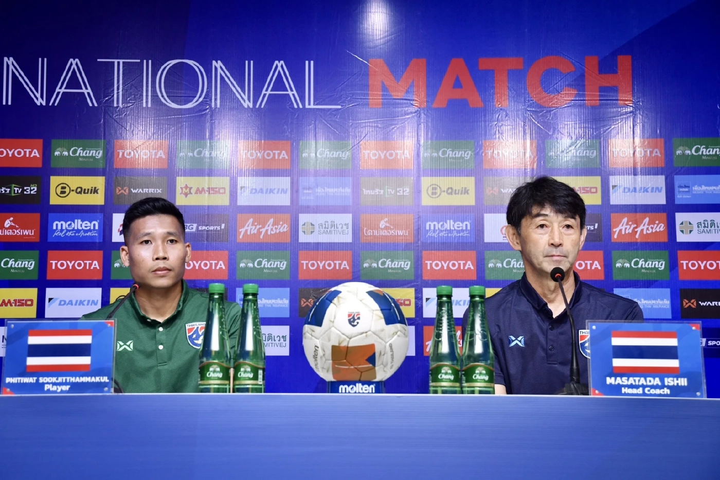 อิชิอิ–พิธิวัตต์ แถลงก่อนช้างศึกอุ่นอินเดีย หวังแฟนเชียร์แน่นสนาม