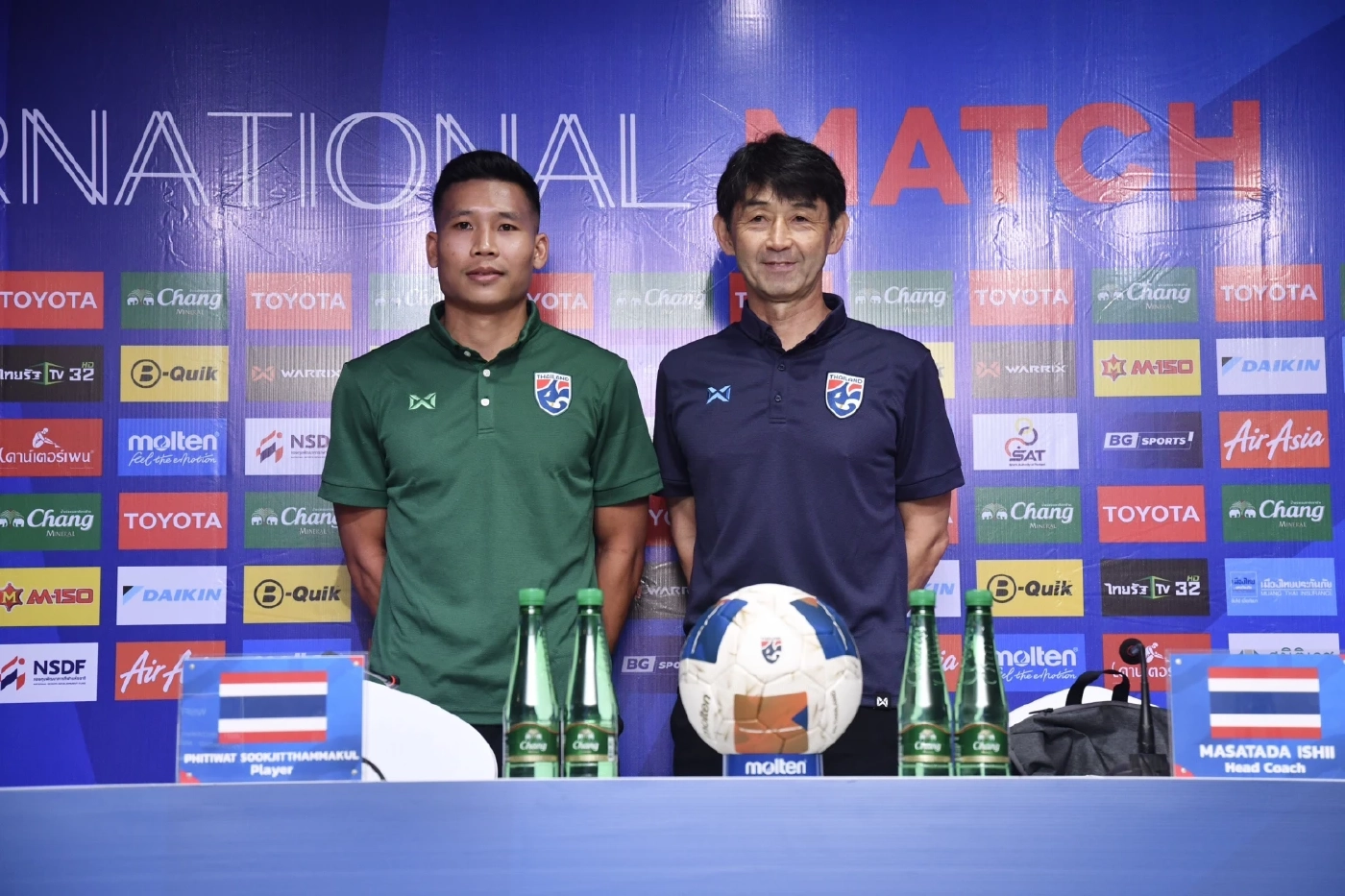 อิชิอิ–พิธิวัตต์ แถลงก่อนช้างศึกอุ่นอินเดีย หวังแฟนเชียร์แน่นสนาม