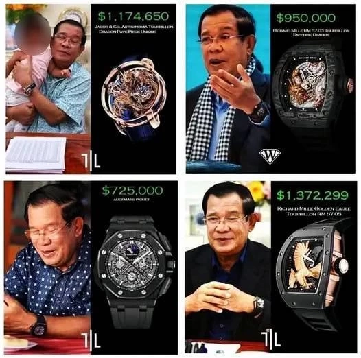 ส่องนาฬิกาสุดหรู "ฮุน เซน" ผู้กุมอำนาจ "กัมพูชา" แต่ละเรือน "หรูหราไฮคลาส" ขนาดไหน