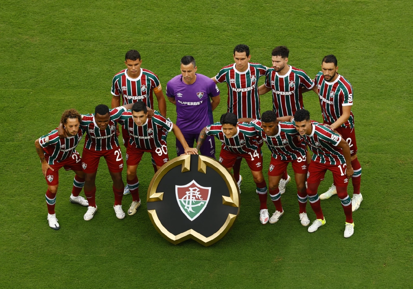 นักเตะฟลูมิเนนเซ่รวมตัวถ่ายภาพก่อนเกมในศึกฟีฟ่า คลับ เวิลด์ คัพ 2025