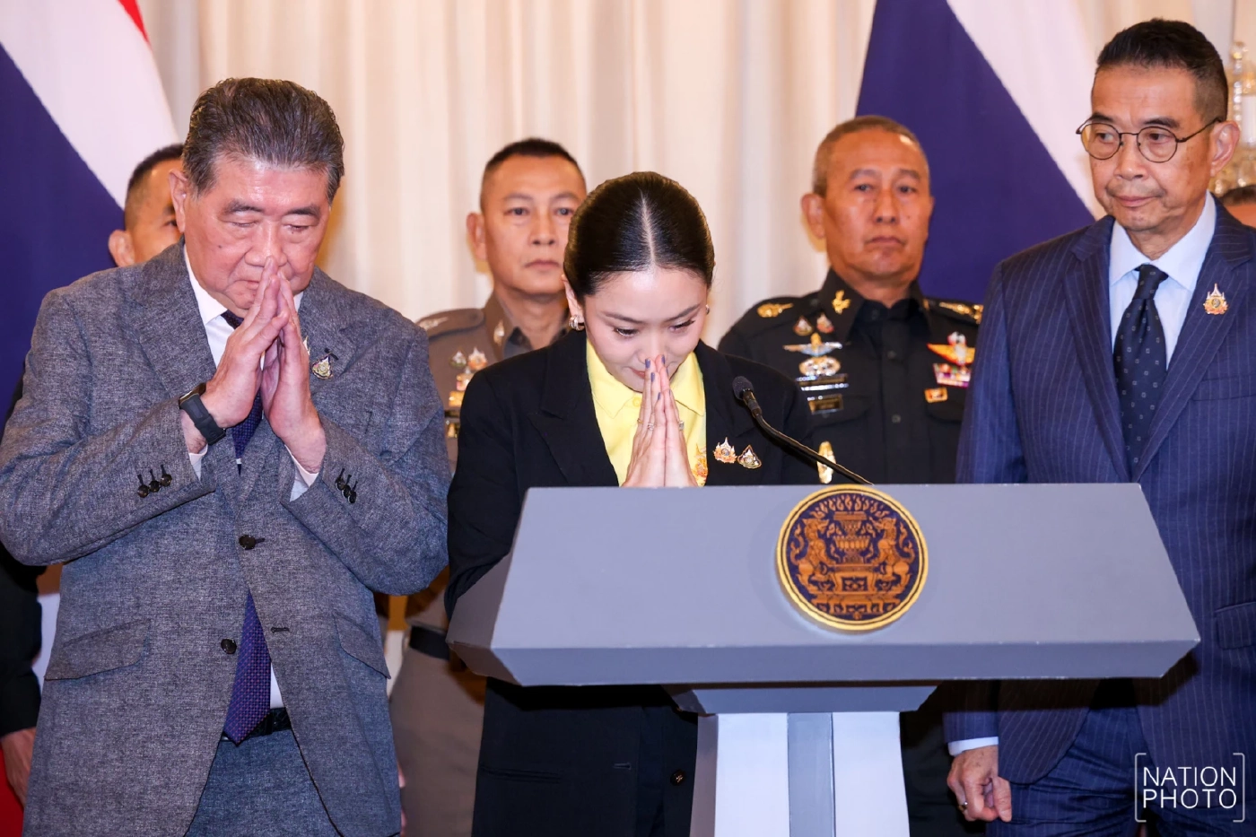 "นายกฯอิ๊งค์" น้ำตาคลอ แถลง "ขออภัย คนไทย" ปม "คลิปเสียงคุย ฮุนเซน"