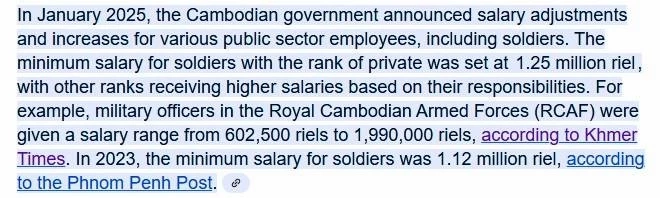 เปิด "เงินเดือนทหารกัมพูชา" เมื่อคิดเป็นเงินบาท ได้เดือนละเท่าไหร่?