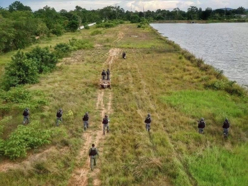 "ทอ." โชว์ "โดรนติดอาวุธ" ร่วมภารกิจ "ลาดตระเวนป้องกันฐานบิน"