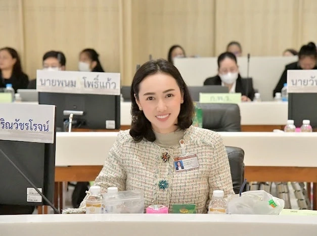 น.ส.ลิณธิภรณ์ วริณวัชรโรจน์ รองเลขาธิการพรรคเพื่อไทย 