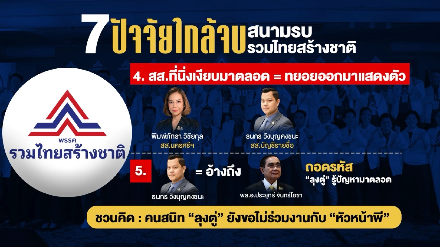 \"7 ปัจจัย\" ใกล้จบ สนามรบ \"รวมไทยสร้างชาติ\"
