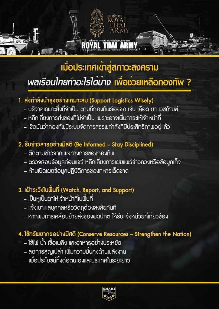 สภาวะการรบ พลเรือนไทยทำอะไรได้บ้าง เพื่อช่วยเหลือกองทัพ?