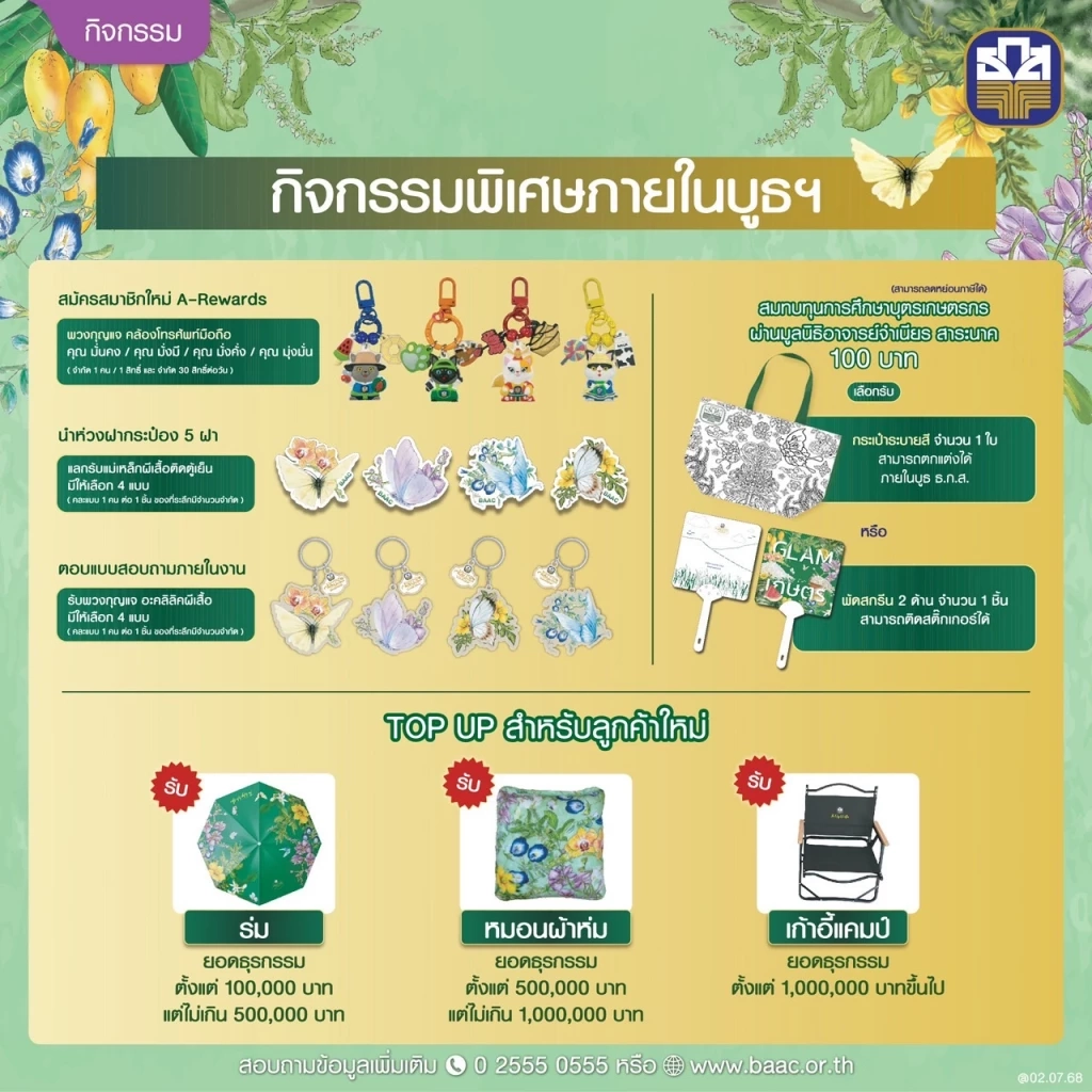 ธ.ก.ส. เปิดตัว “เงินฝากทองเอก” รับดอกเบี้ยทันทีที่เริ่มฝาก
