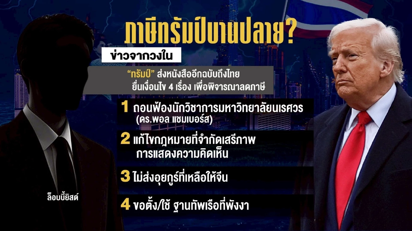 ภาษี "ทรัมป์" บานปลาย? ยื่น 4 เงื่อนไขโยงภูมิรัฐศาสตร์!