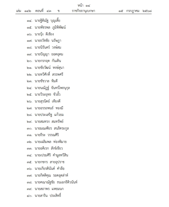 "พระราชทานเครื่องราชฯ"หลายชั้นตรา แก่"ข้าราชบริพารในพระองค์" จำนวน 264 ราย