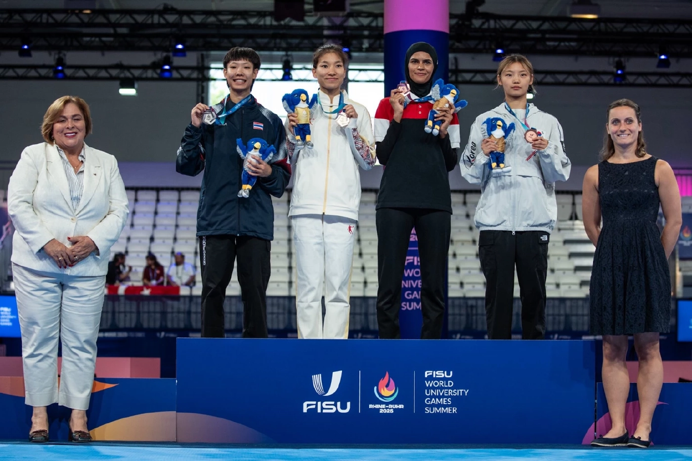 กีฬามหาวิทยาลัยโลก 2025: "เทพบิว" ซิวเงิน 100 ม.ชาย "แนท" คว้าเงินเทควันโด (คลิป)