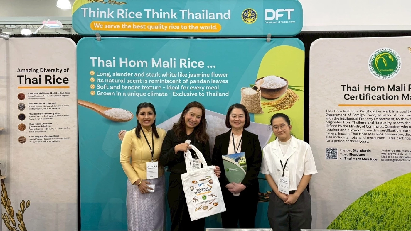 กรมการค้าต่างประเทศ ปลื้มข้าวหอมมะลิไทยครองใจชาวอเมริกัน
