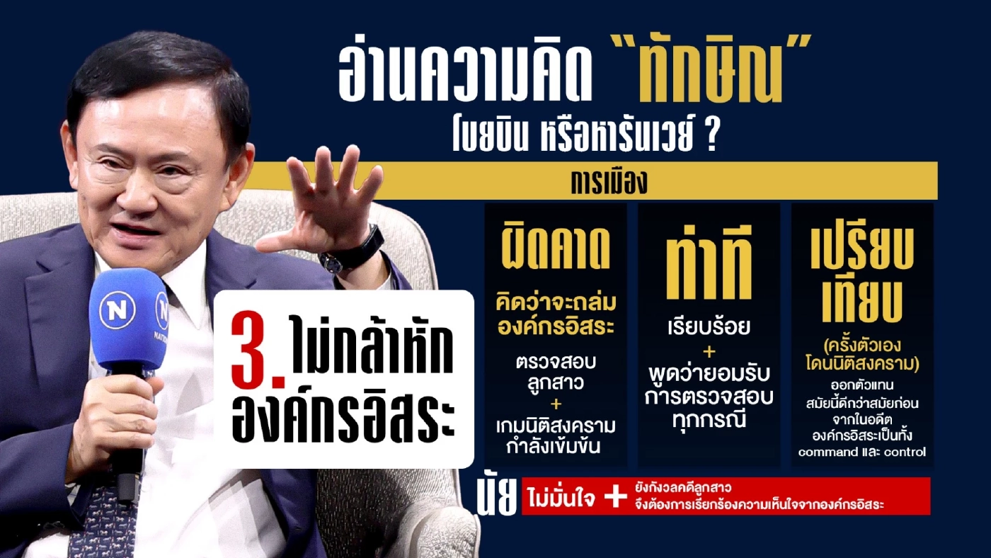 อ่านความคิด \"ทักษิณ\" โบยบิน หรือหารันเวย์?