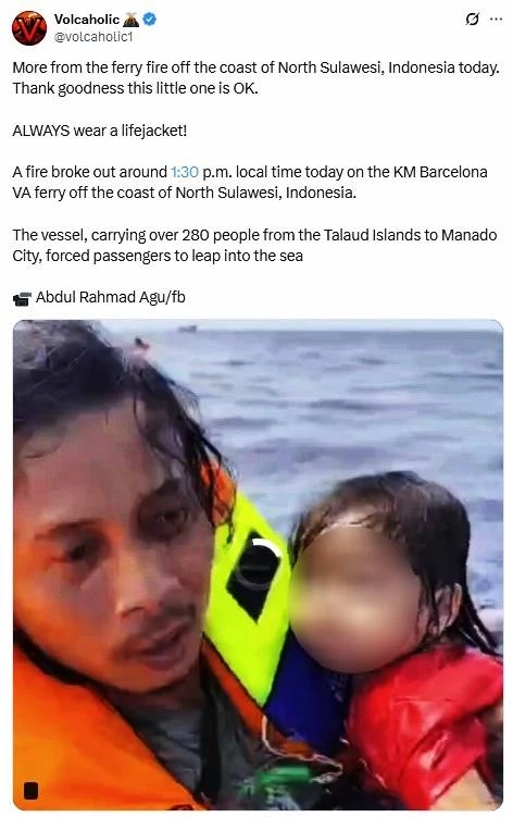 ไฟไหม้เรือเฟอร์รีโดยสารอินโดฯ ผู้โดยสารนับร้อยหนีตายอลหม่าน มีผู้เสียชีวิตอย่างน้อย 1 ราย