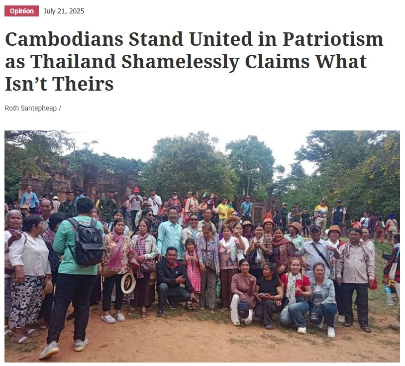 สื่อกัมพูชาไม่แผ่ว ตีข่าวทัวร์รักชาติ ขนคนไปปราสาทตาเมือนธม