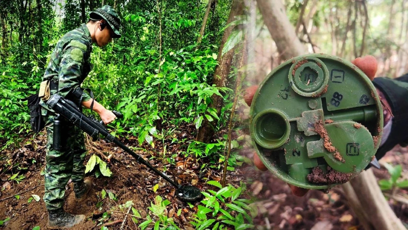 "กองทัพ" ส่งทหารช่างเคลียร์ "ทุ่นระเบิด" เก็บหลักฐานเพิ่ม พื้นที่ชายแดน "ไทย-กัมพูชา"