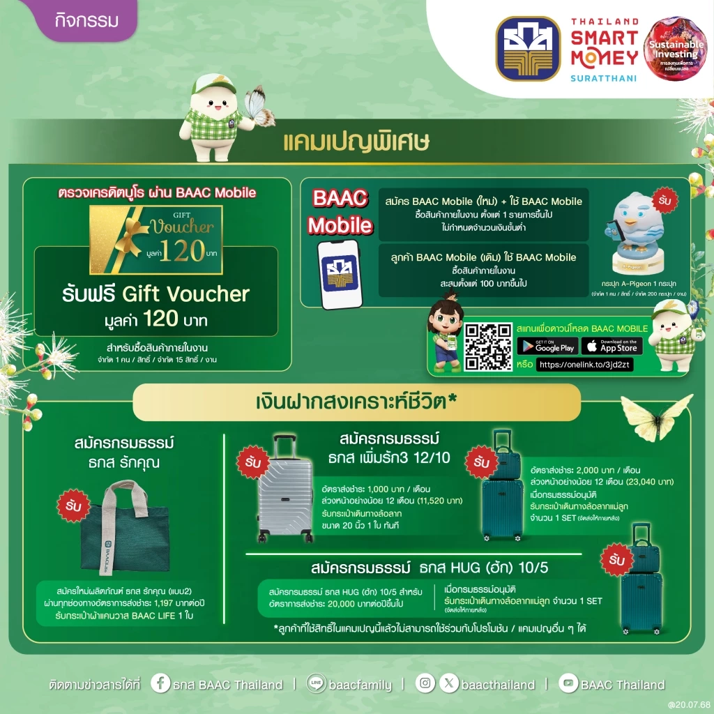 ธ.ก.ส. ขนโปรฯ พิเศษเสิร์ฟชาวใต้ Thailand Smart Money สุราษฎร์ฯ
