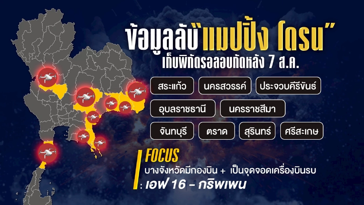 ข้อมูลลับ “แมปปิ้ง โดรน” เก็บพิกัด รอลอบกัดหลัง 7 ส.ค.