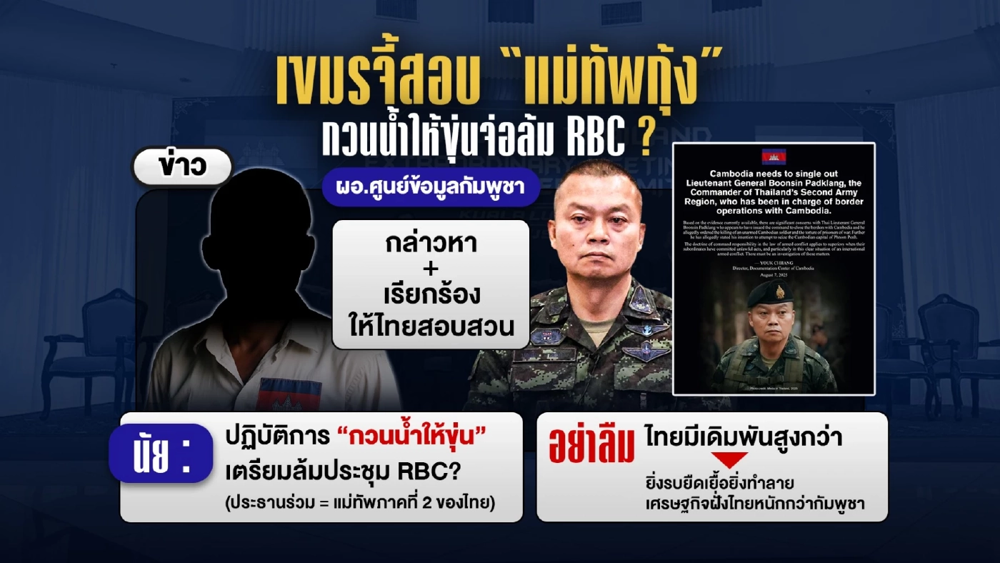 ข้อสังเกต กัมพูชายึดตาควาย - จี้สอบ มทภ.2 จ้องล้มหยุดยิง - ถก RBC