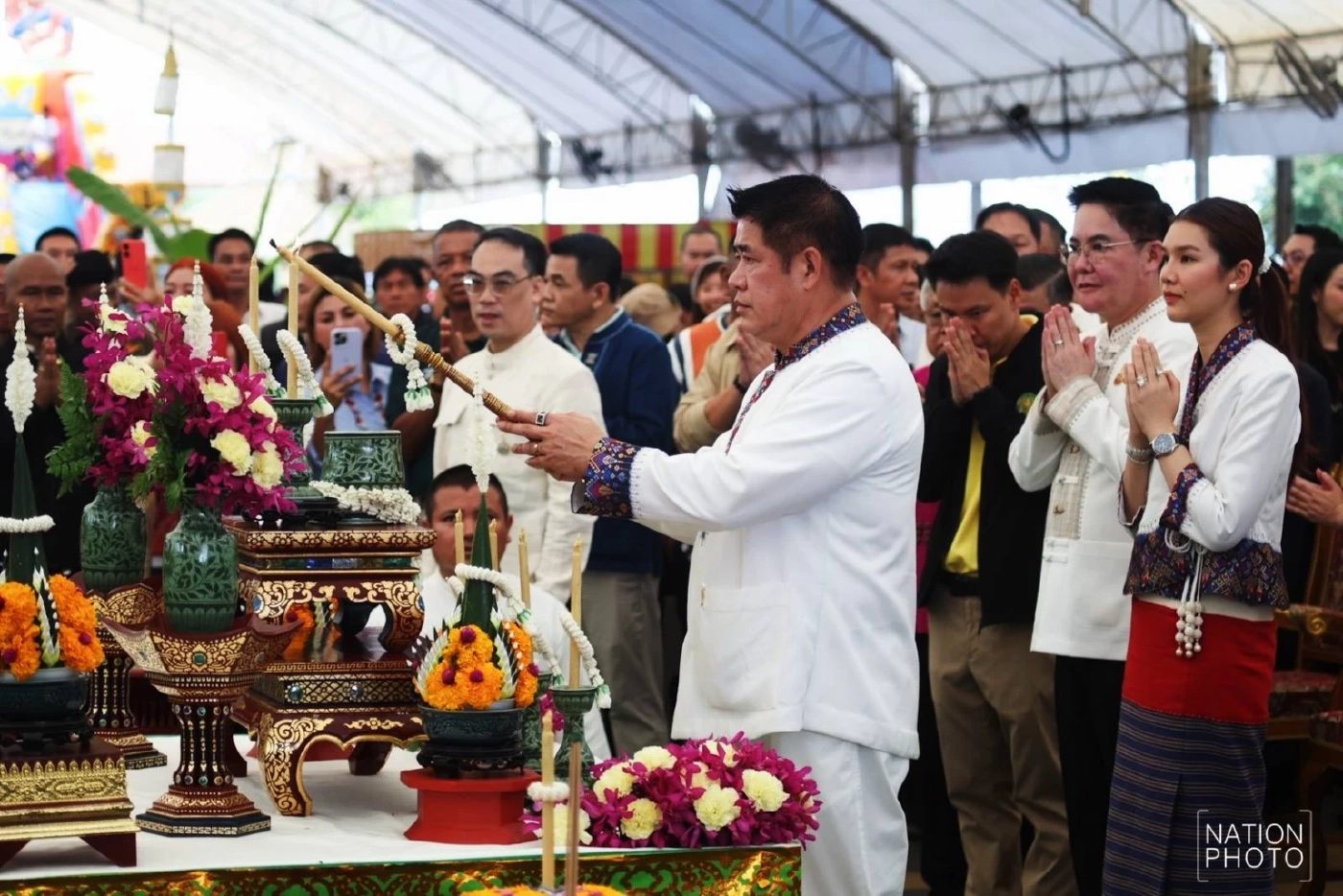 พิธีทำบุญวันคล้ายวันเกิด “ร้อยเอกธรรมนัสและบุตรชาย"