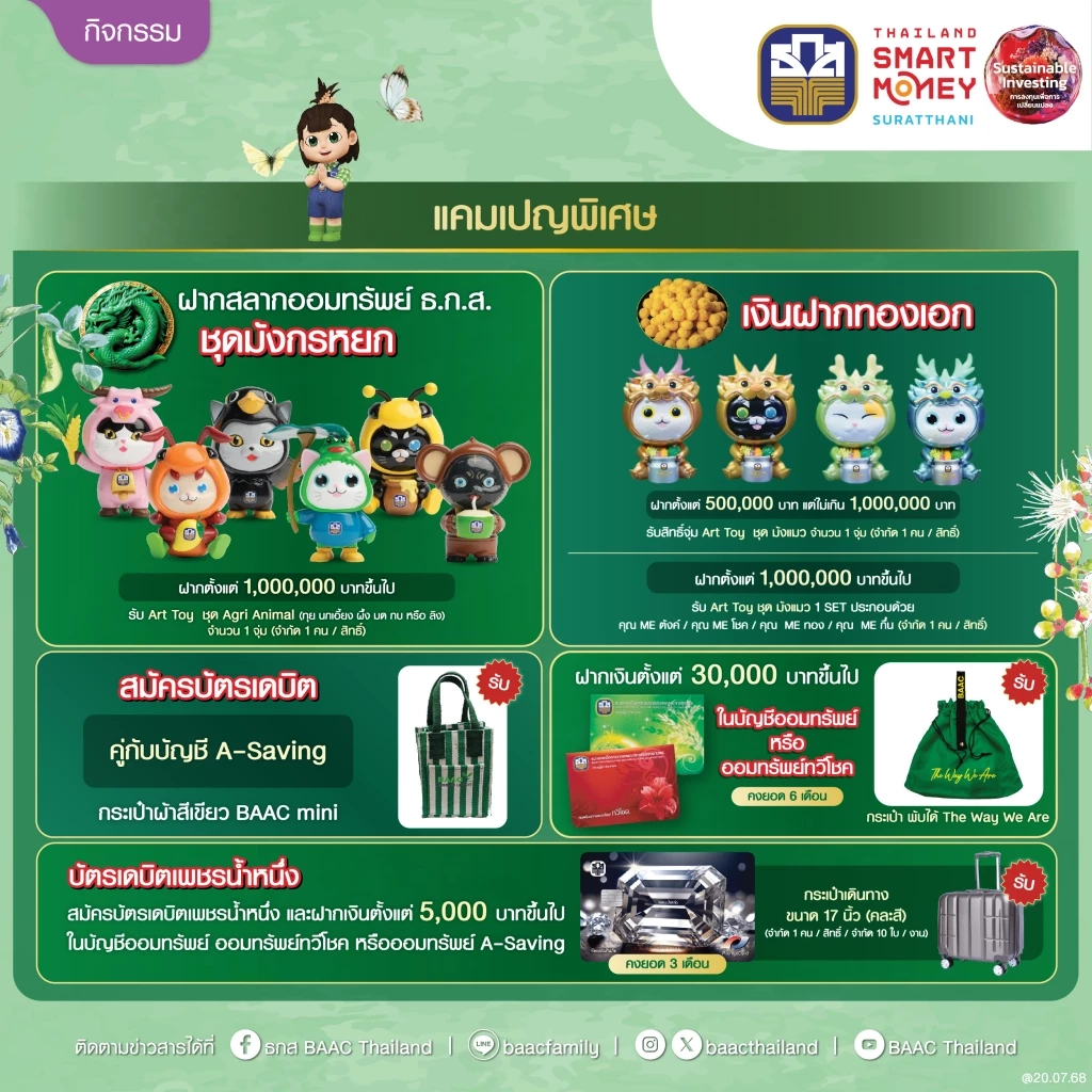 ธ.ก.ส. ขนโปรฯ พิเศษเสิร์ฟชาวใต้ Thailand Smart Money สุราษฎร์ฯ