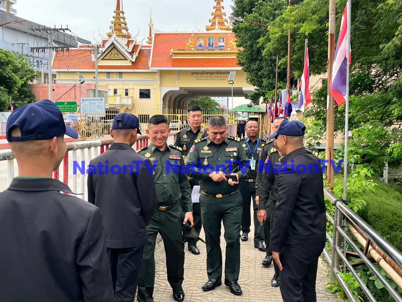 เปิดภาพฝ่ายเลขา RBC กัมพูชา เดินทางข้ามแดนร่วมประชุมกับฝ่ายไทย