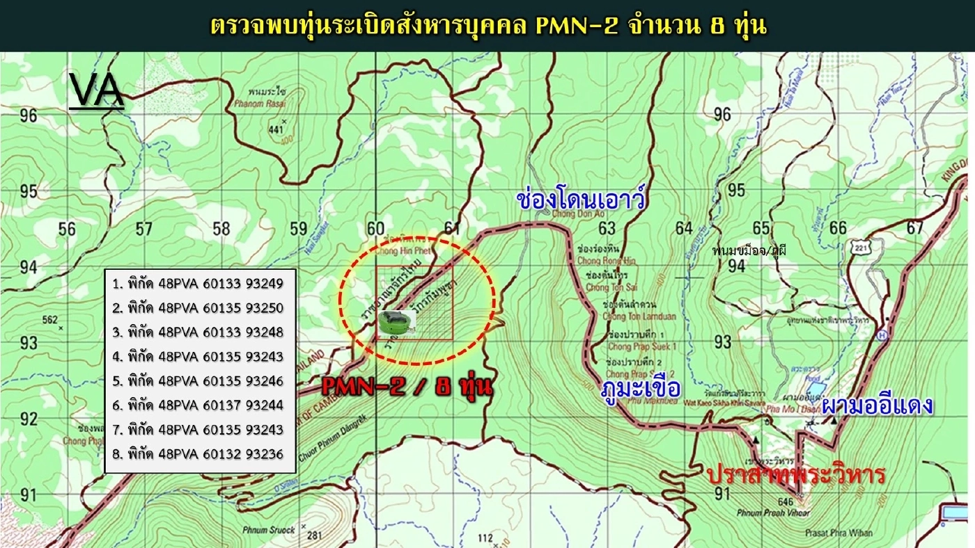 พบอีก ทุ่นระเบิด PMN-2 ที่ "ช่องโดนเอาว์-ฐานปฏิบัติการชนะศึก"