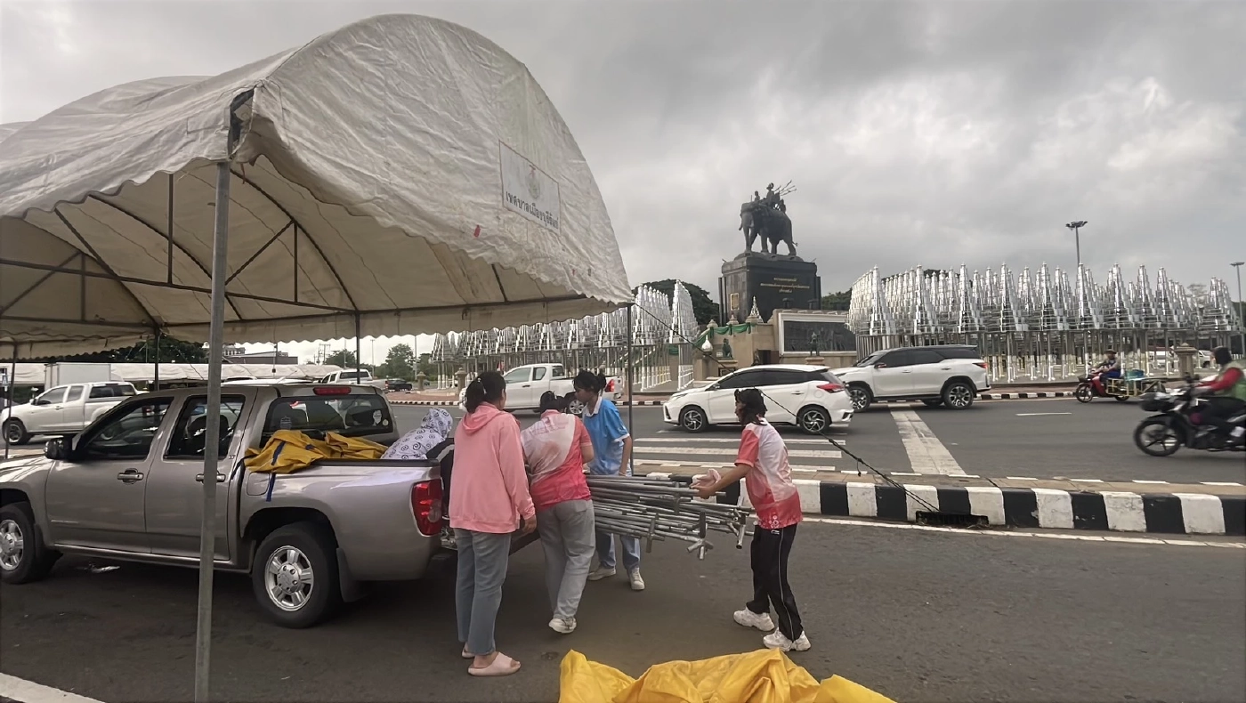 เตรียมสถานที่อนุสาวรีย์ ร.1 รับ "อนุทิน" ว่าที่นายกฯ แก้บน