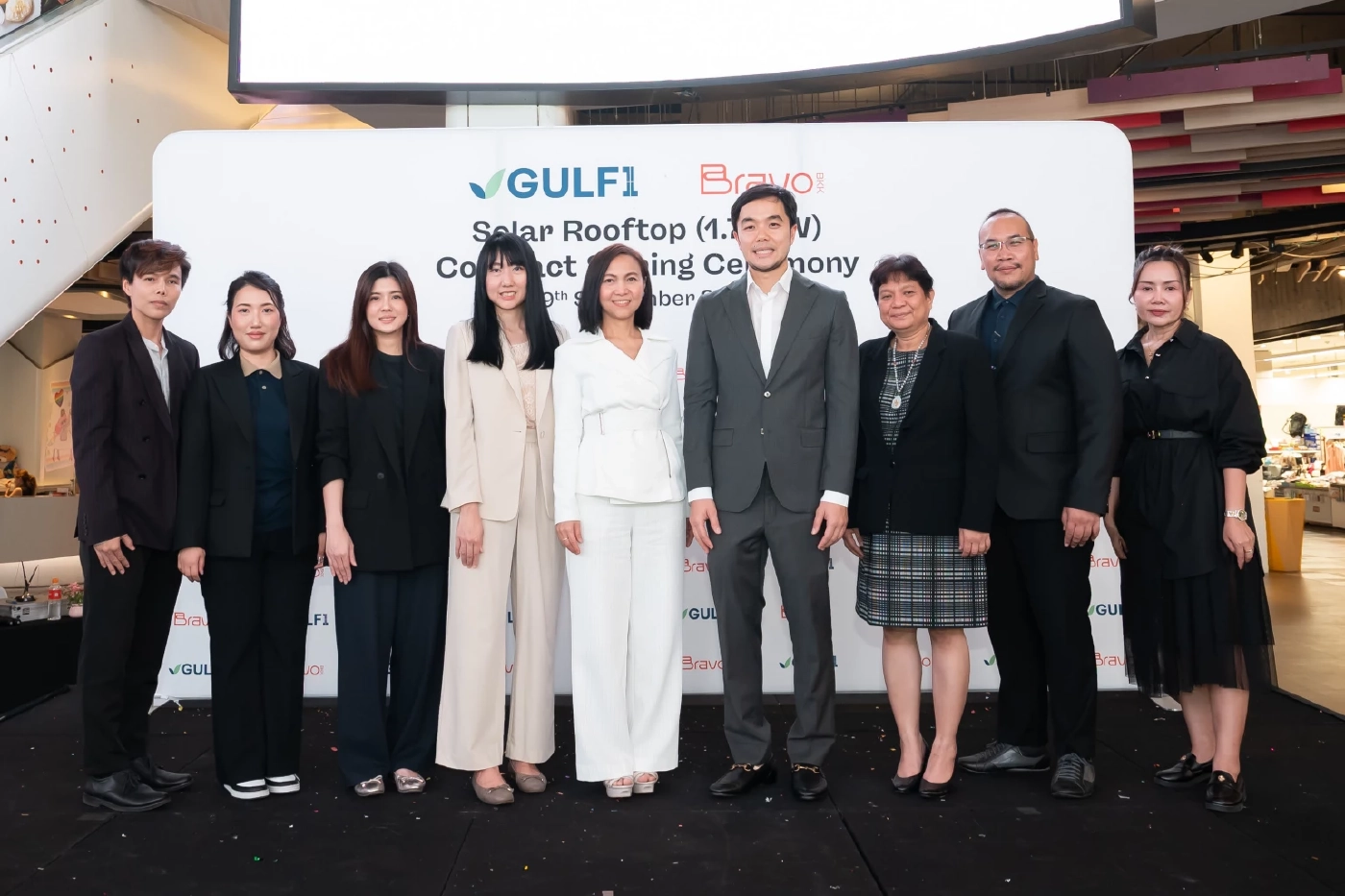 GULF1 จับมือ Bravo BKK ติดตั้งโซลาร์รูฟท็อปบนพื้นที่ 7,500 ตร.ม. หนุนใช้พลังงานสะอาด