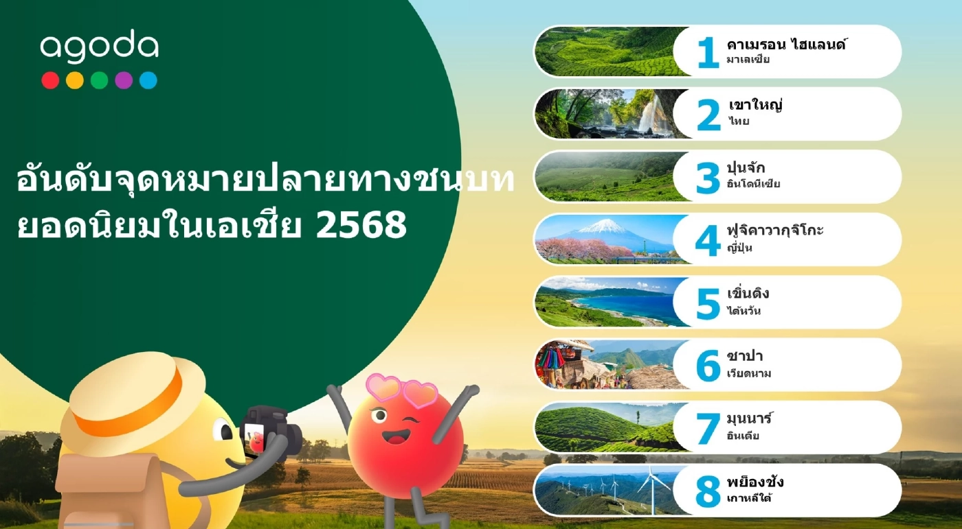 ‘เขาใหญ่’ คว้าอันดับ 2 จุดหมายปลายทางชนบทยอดนิยมเอเชีย