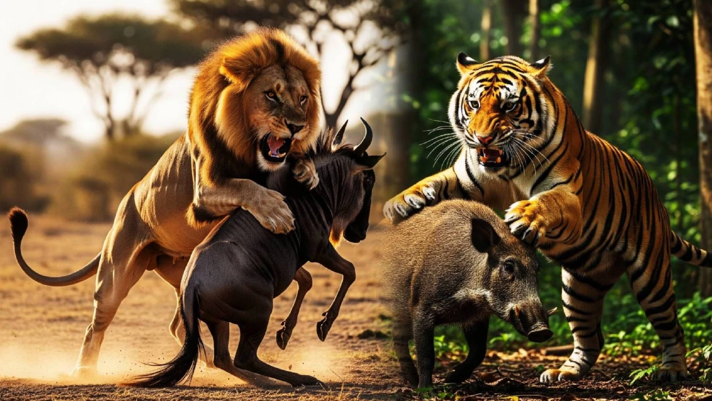 "เสือ-สิงโต" ล่าเหยื่อยังไง สัญชาตญาณนักล่าในป่าใหญ่ ที่ไม่เคยจางหาย