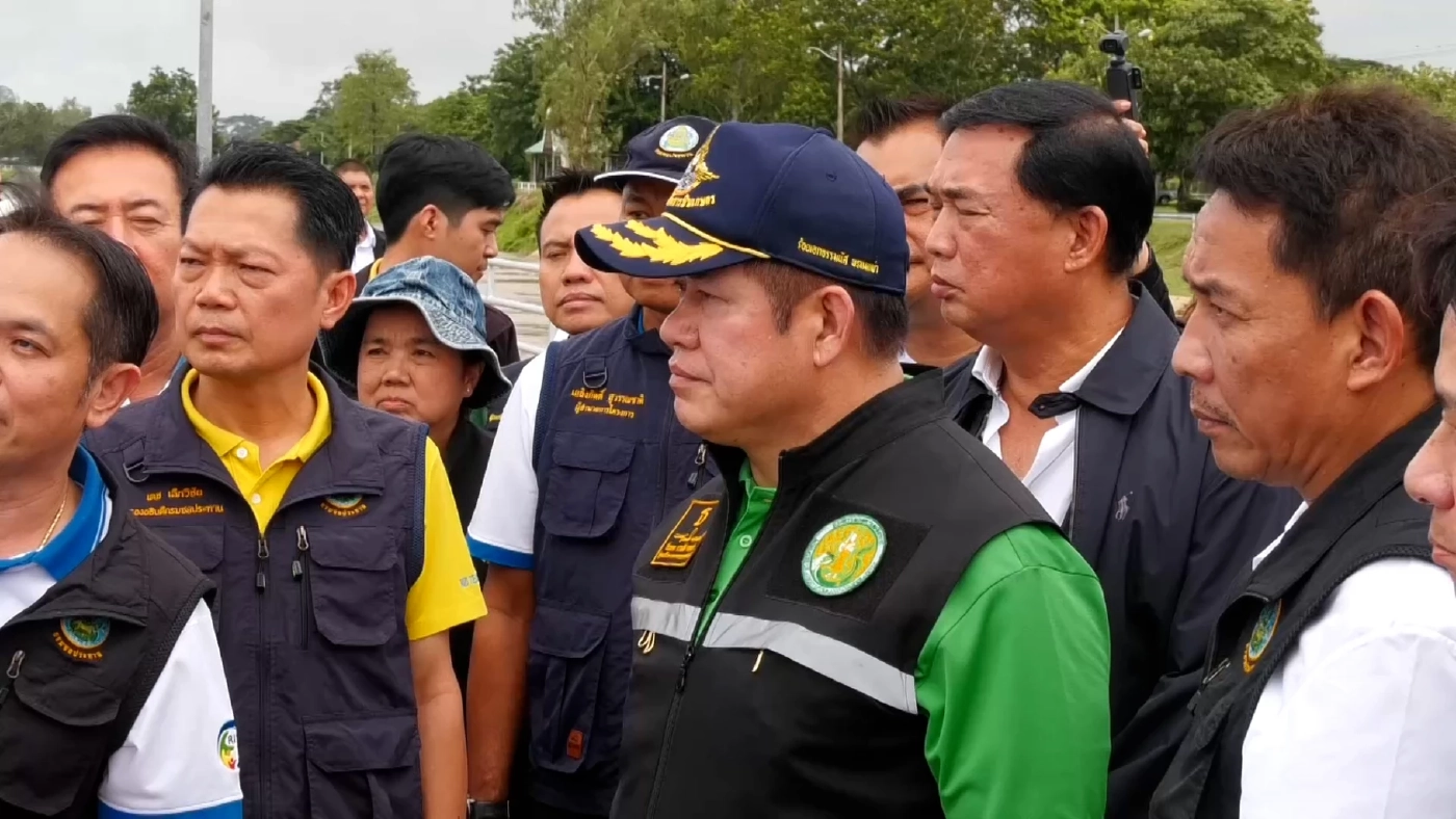 “ธรรมนัส” ควง รมช.เกษตร ติดตามสถานการณ์น้ำเจ้าพระยา
