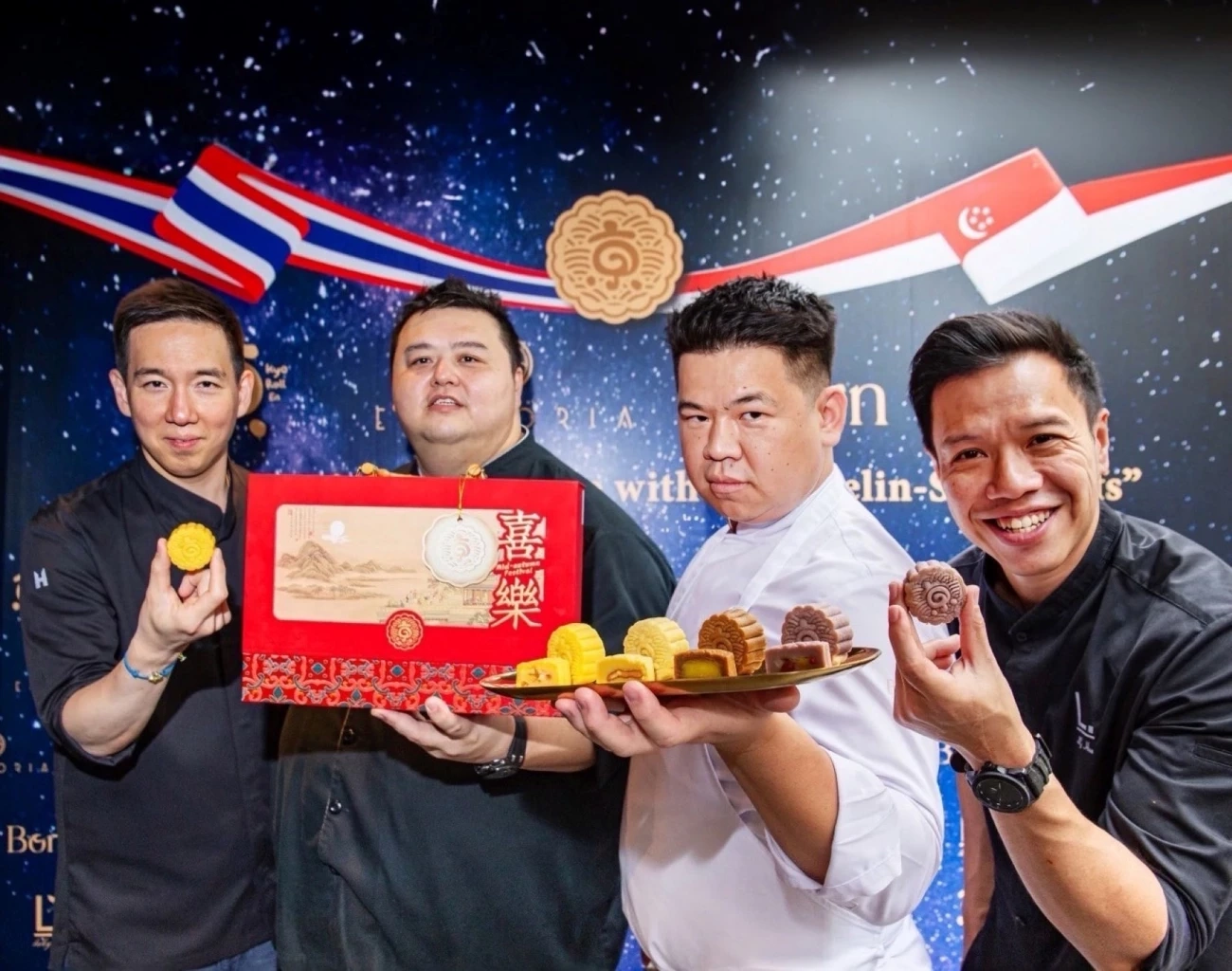 ขนมไหว้พระจันทร์ Kyo Roll En โดย 3 เชฟชื่อดังรวม 3 ดาวมิชลินจากสิงคโปร์